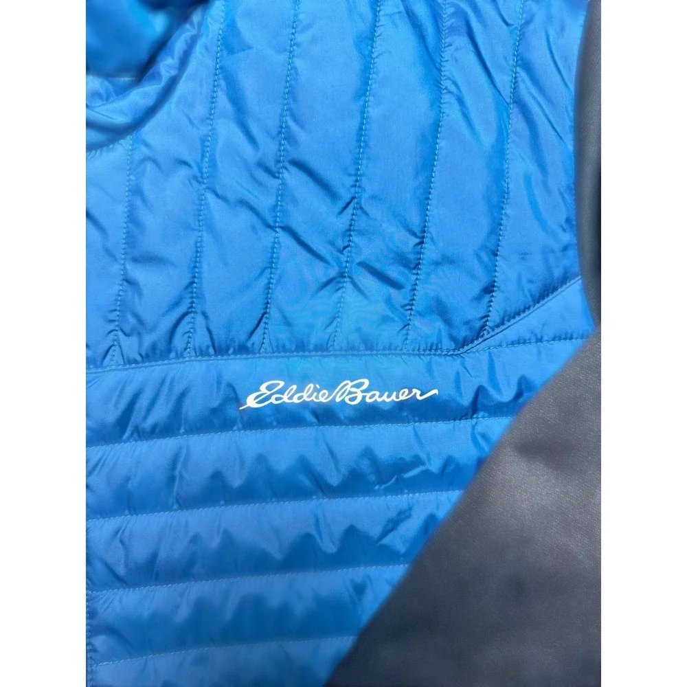 Eddie Bauer Mens Winter Outdoor Puffer Jacket Emberlite Hybrid Trueblue Size 2XL